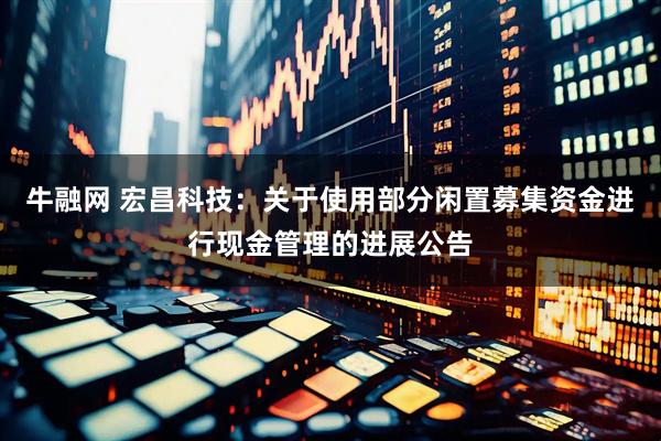 牛融网 宏昌科技：关于使用部分闲置募集资金进行现金管理的进展公告