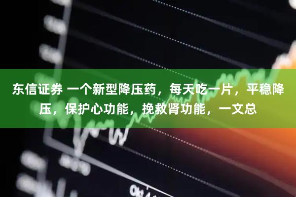 东信证券 一个新型降压药，每天吃一片，平稳降压，保护心功能，挽救肾功能，一文总